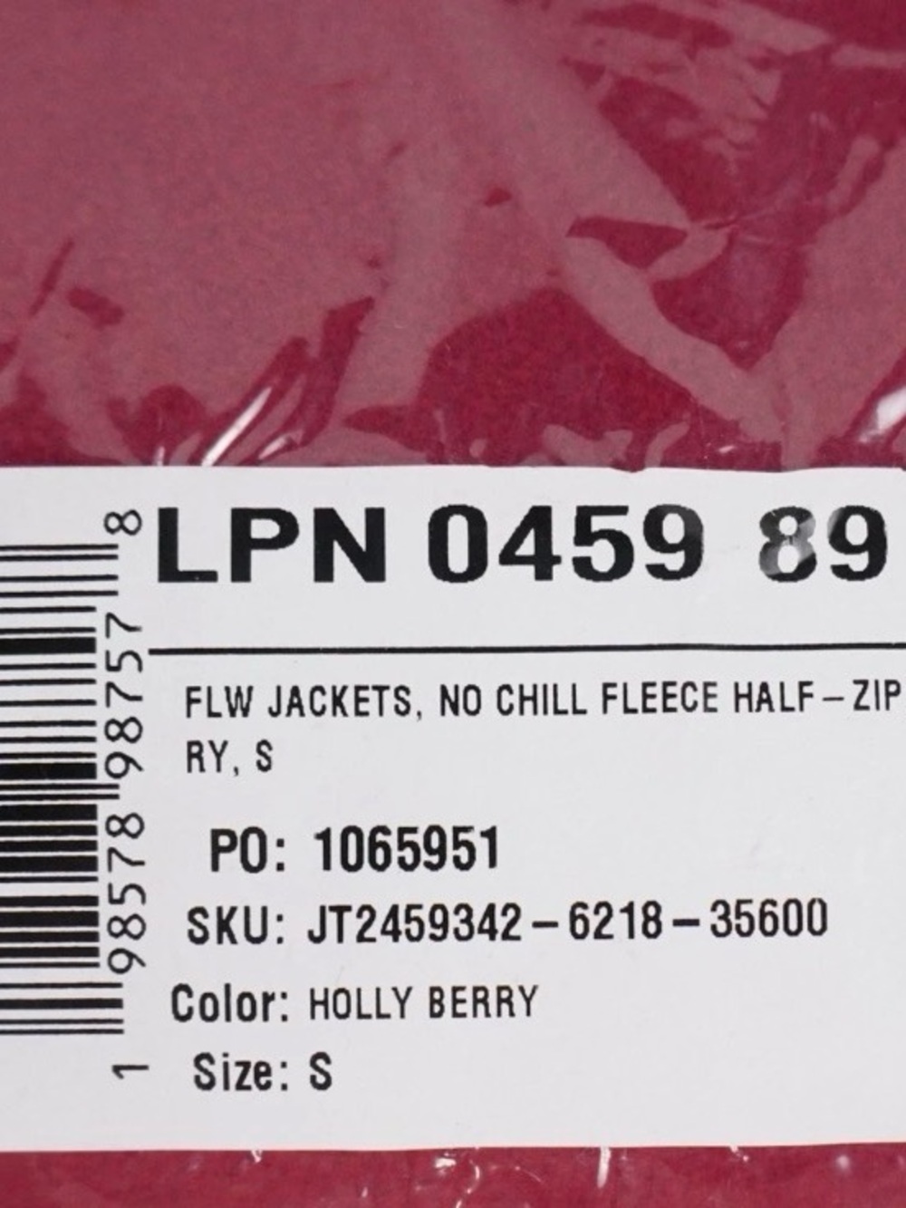 NWT [Fabletics] No Chill Fleece Half-Zip Cropped Pullover Sweater Red Women’s S - Picture 16 of 16
